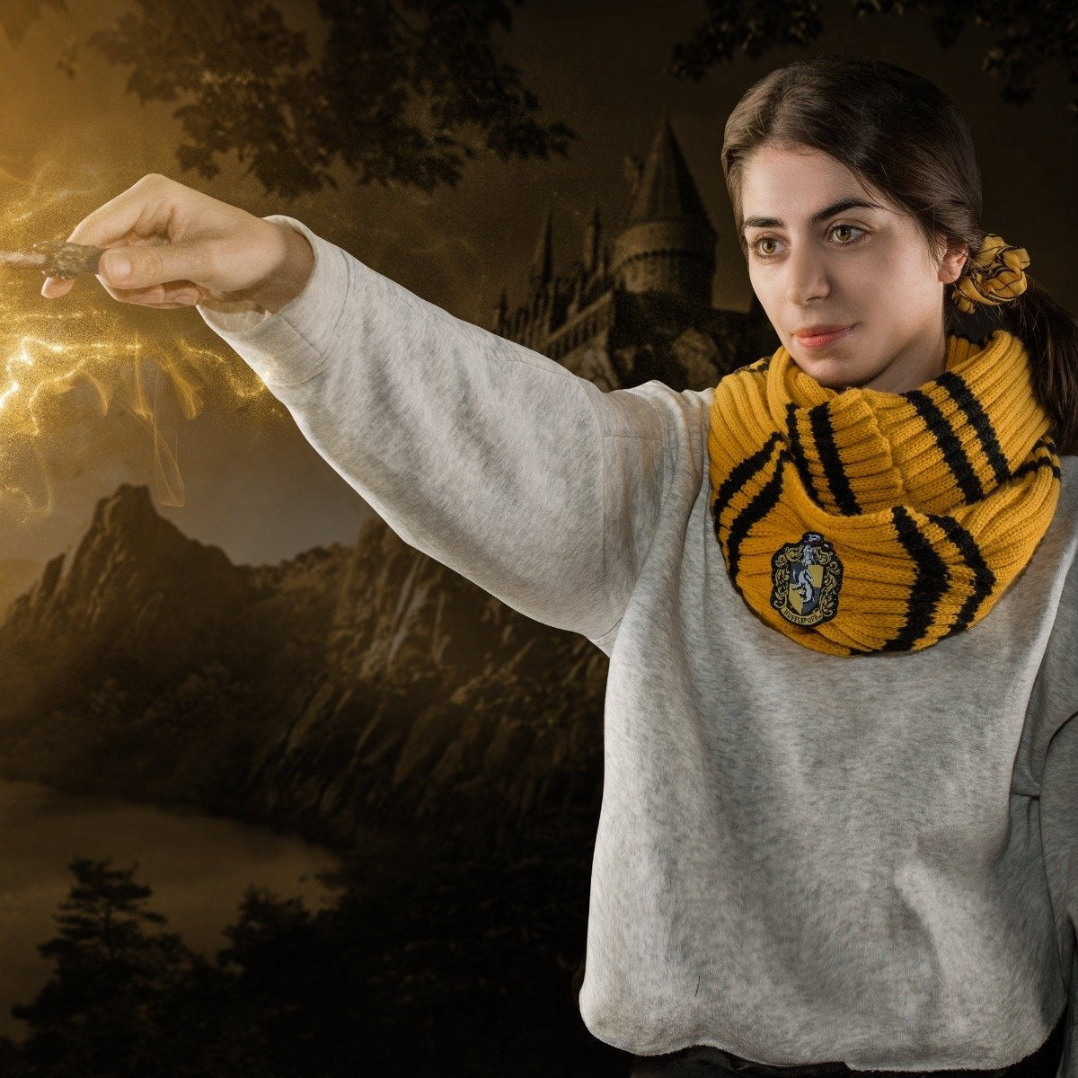Cinereplicas Harry Potter sjaal infinity hufflepuff geel