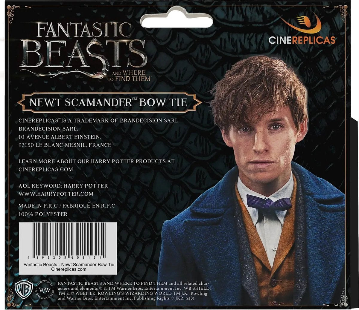 Cinereplicas Fantastic Beasts and where to find them: newt scamander bow tie – stropdas