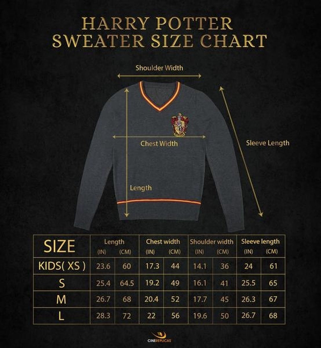Harry Potter gebreide trui -l- gryffindor grijs