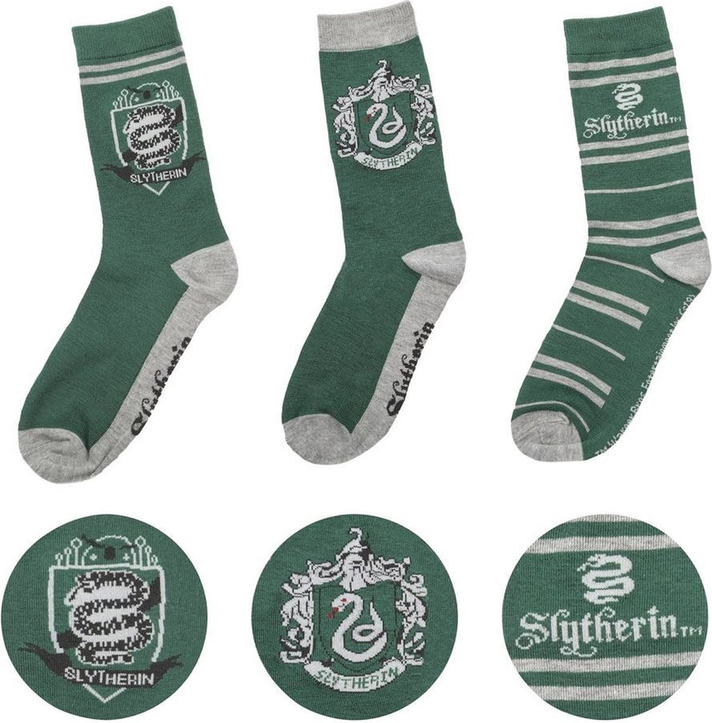Cinereplicas Harry Potter – slytherin sokken – set van 3 – groen
