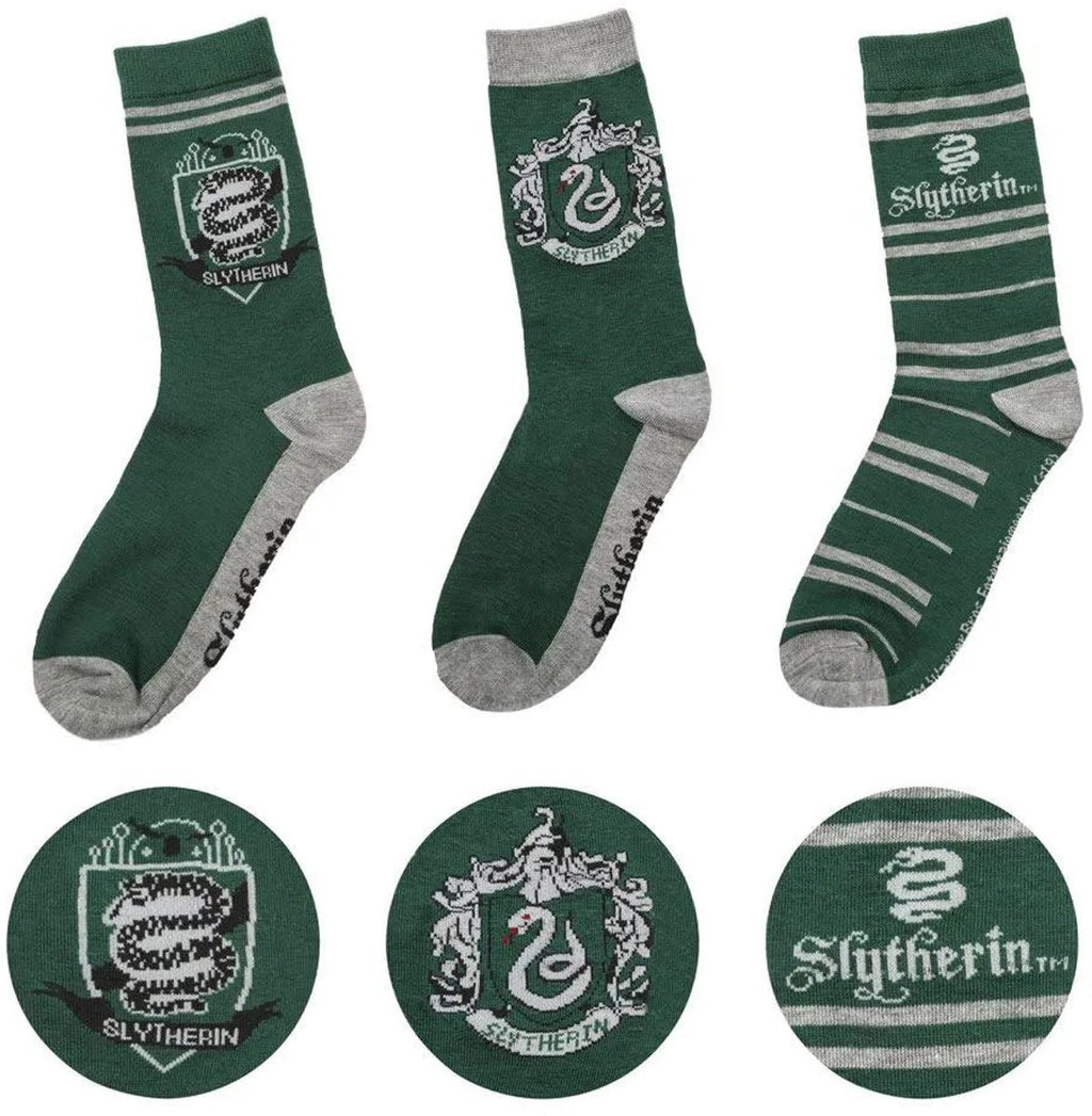 Cinereplicas Harry Potter – slytherin sokken – set van 3 – groen