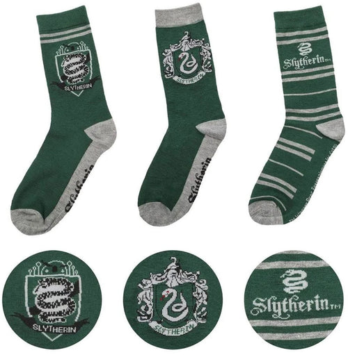 Cinereplicas Harry Potter – slytherin sokken – set van 3 – groen