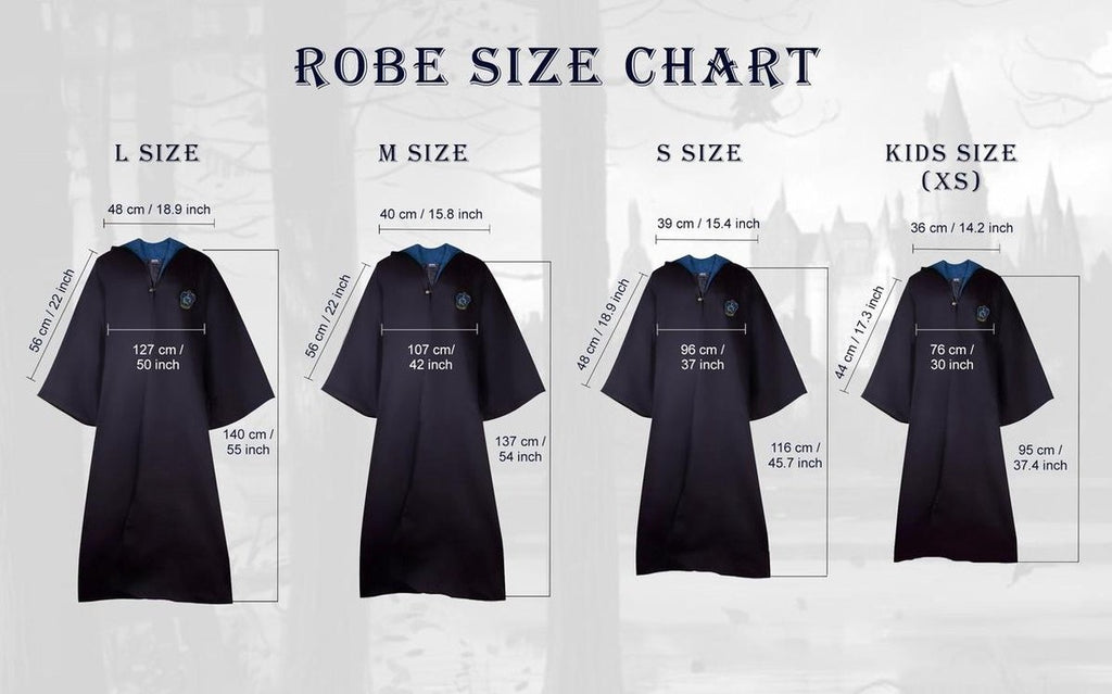 Harry Potter – ravenclaw wizard robe – ravenklauw tovenaar kostuum – XL
