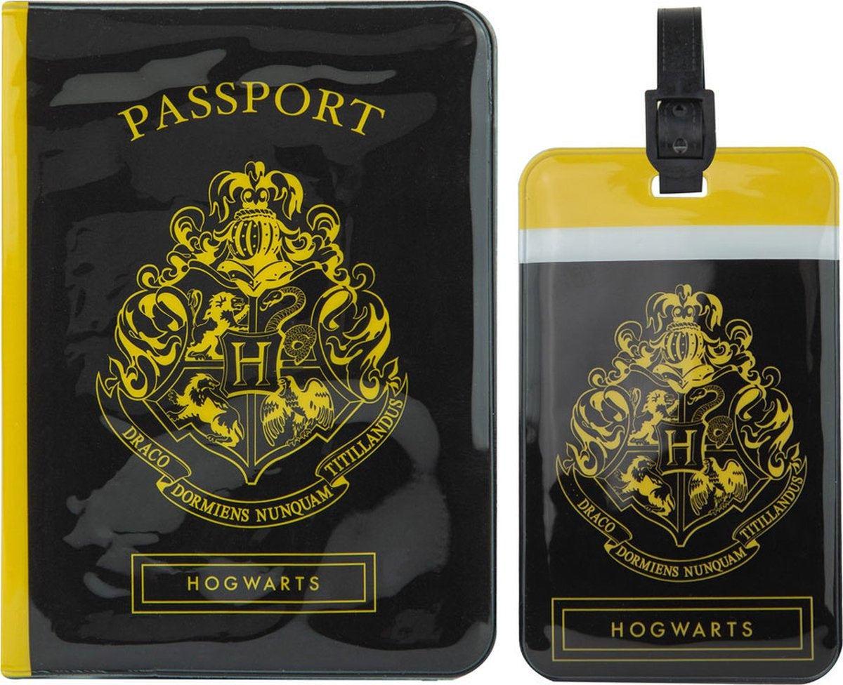 Harry Potter – tag + passport cover set hogwarts