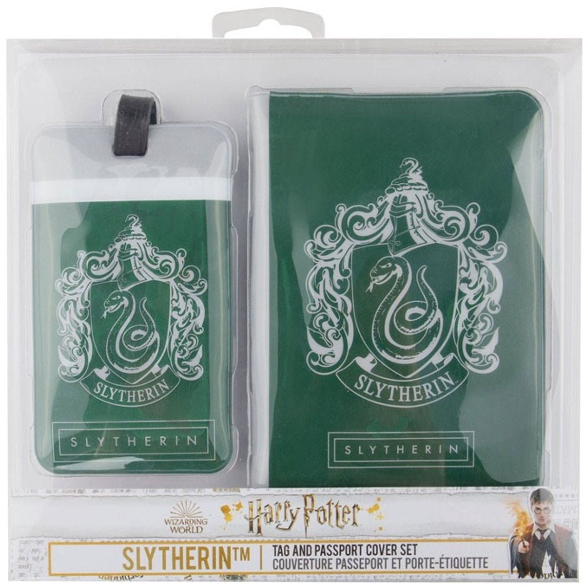 Harry Potter – slytherin tag and passport cover set