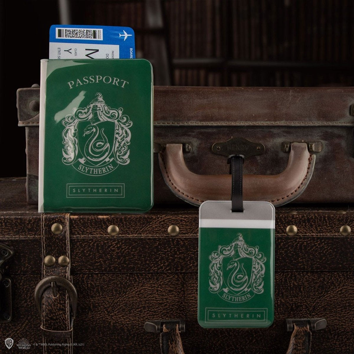 Harry Potter – slytherin tag and passport cover set
