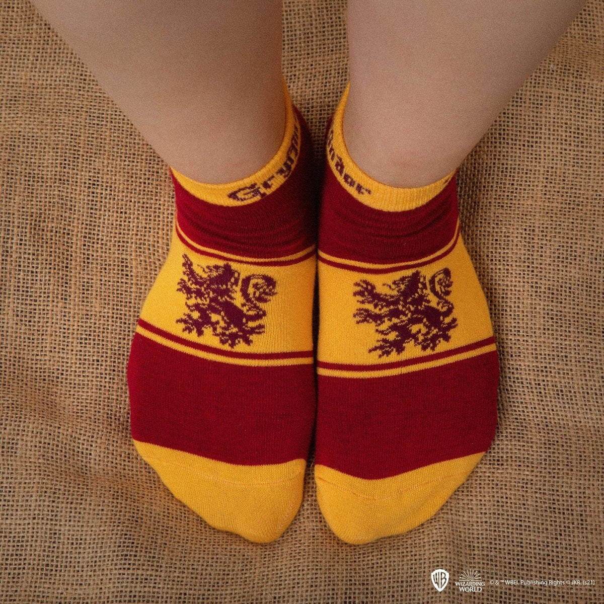 Cinereplicas Harry Potter – gryffindor enkelsokken – set van 3 – rood/geel