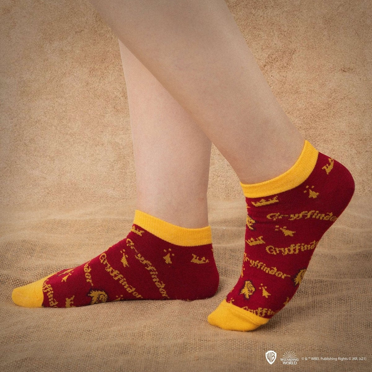 Cinereplicas Harry Potter – gryffindor enkelsokken – set van 3 – rood/geel