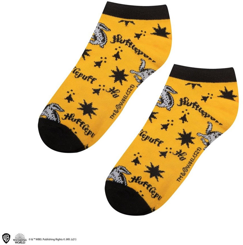 Cinereplicas Harry Potter – hufflepuff enkelsokken – set van 3 – geel