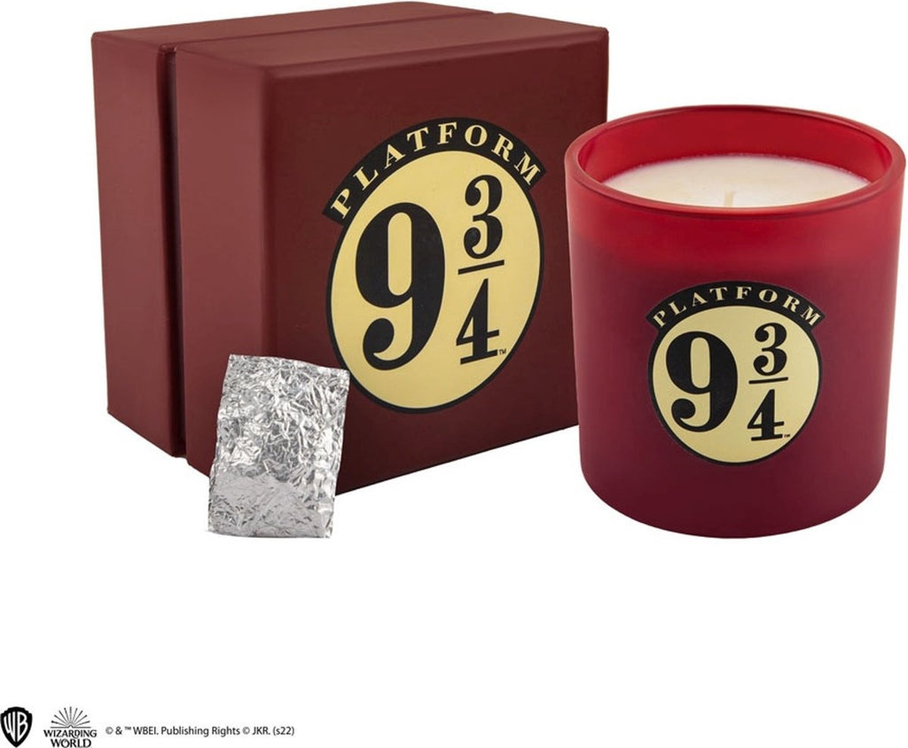 Harry Potter platform 9 3/4 candle with hogwarts express ticket necklace