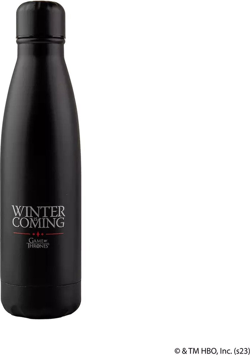 Cinereplicas game of thrones – game of thrones thermo house stark waterfles – zwart