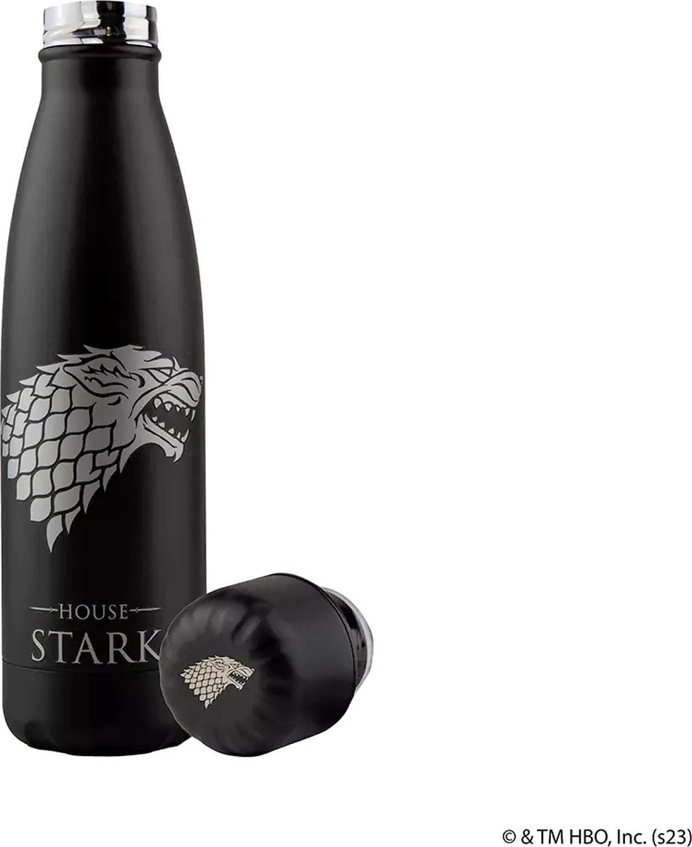 Cinereplicas game of thrones – game of thrones thermo house stark waterfles – zwart