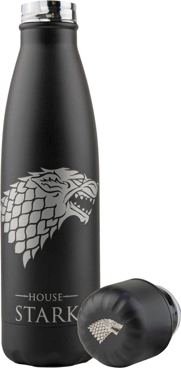 Cinereplicas game of thrones – game of thrones thermo house stark waterfles – zwart