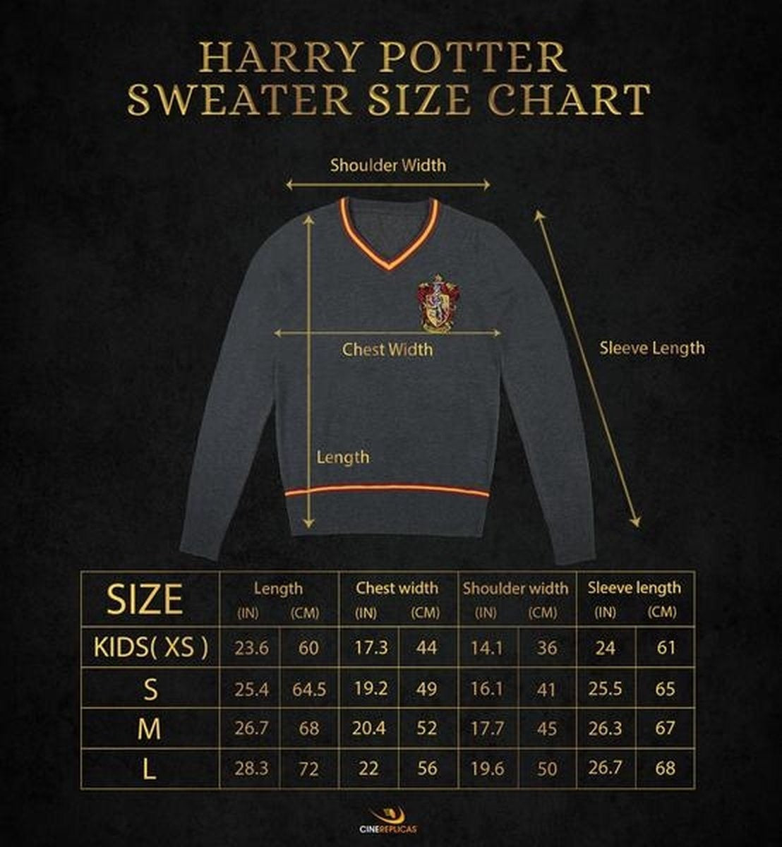 Harry Potter gebreide trui -xl- gryffindor grijs
