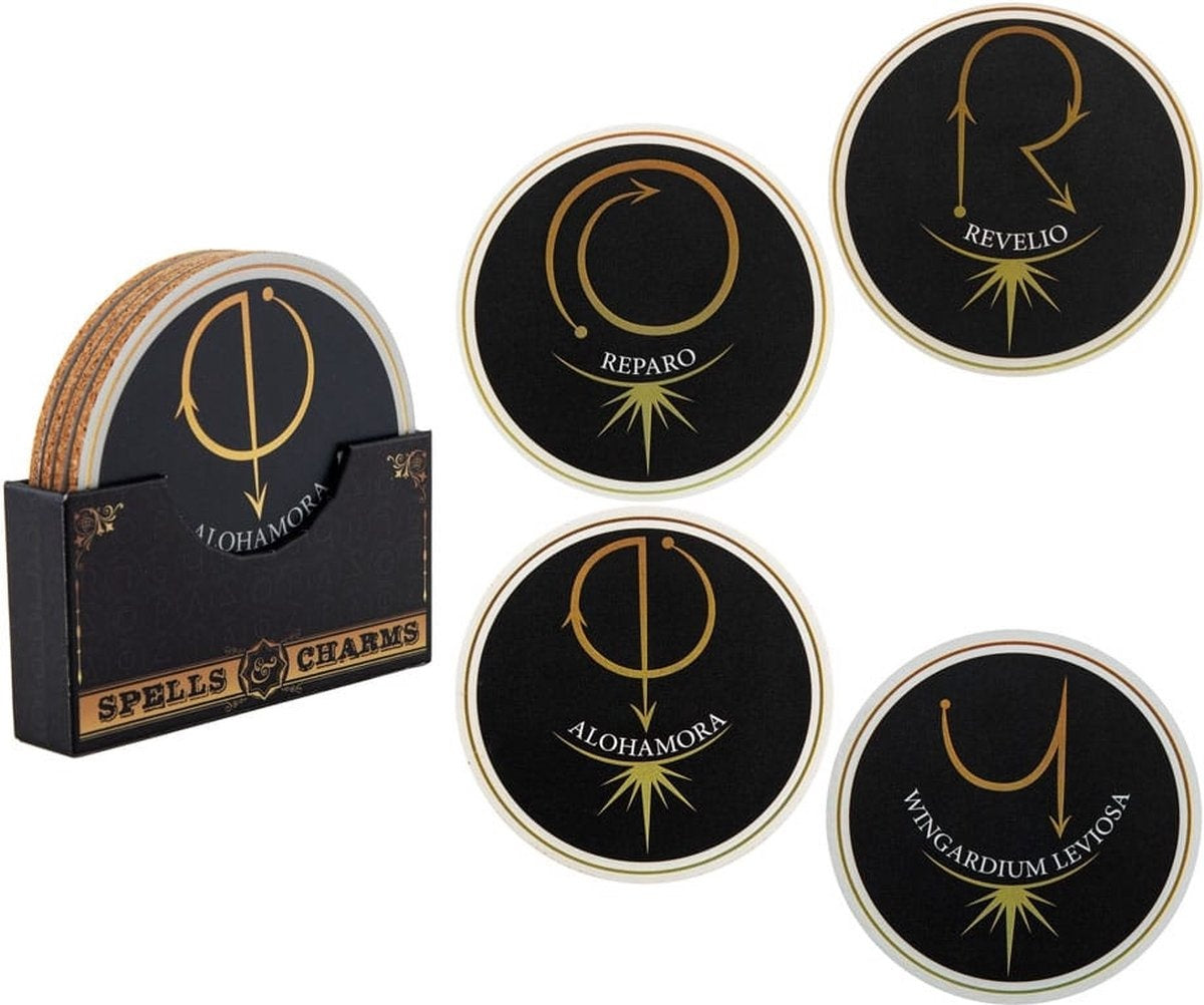 Harry Potter spells & charms set 2 onderzetters (4x)
