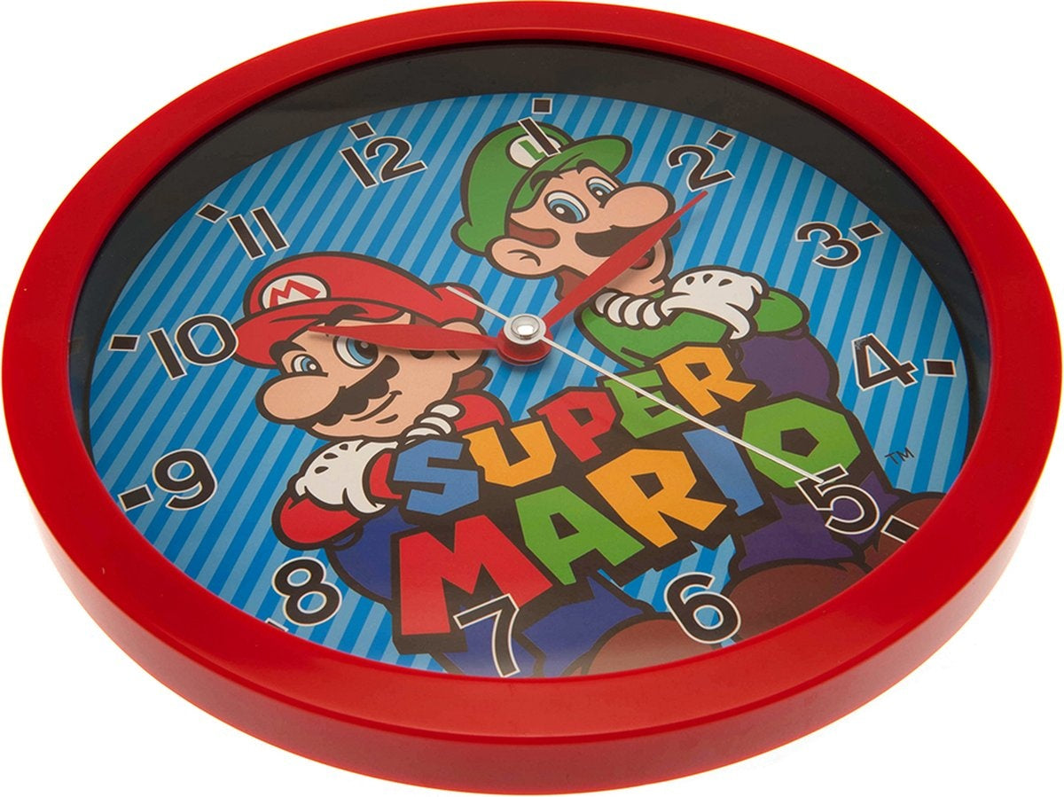 Super mario – wall clock – wandklok – 24cm