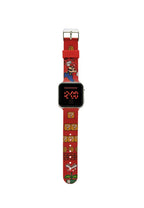 Disney 5-dis031 super mario kinderhorloge met led display voor datum en tijd – rood