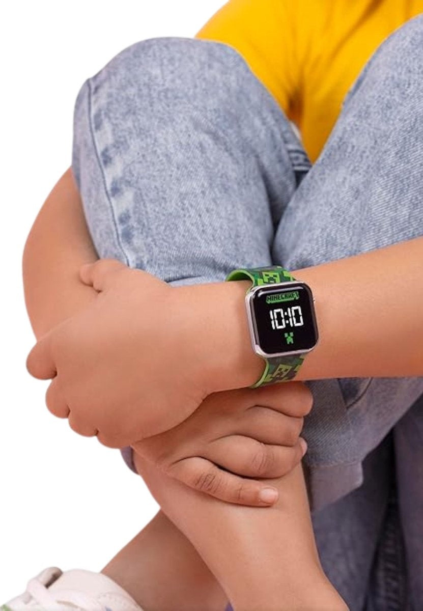 Minecraft casual led-horloge