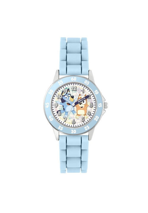 Bluey blue leerklok horloge