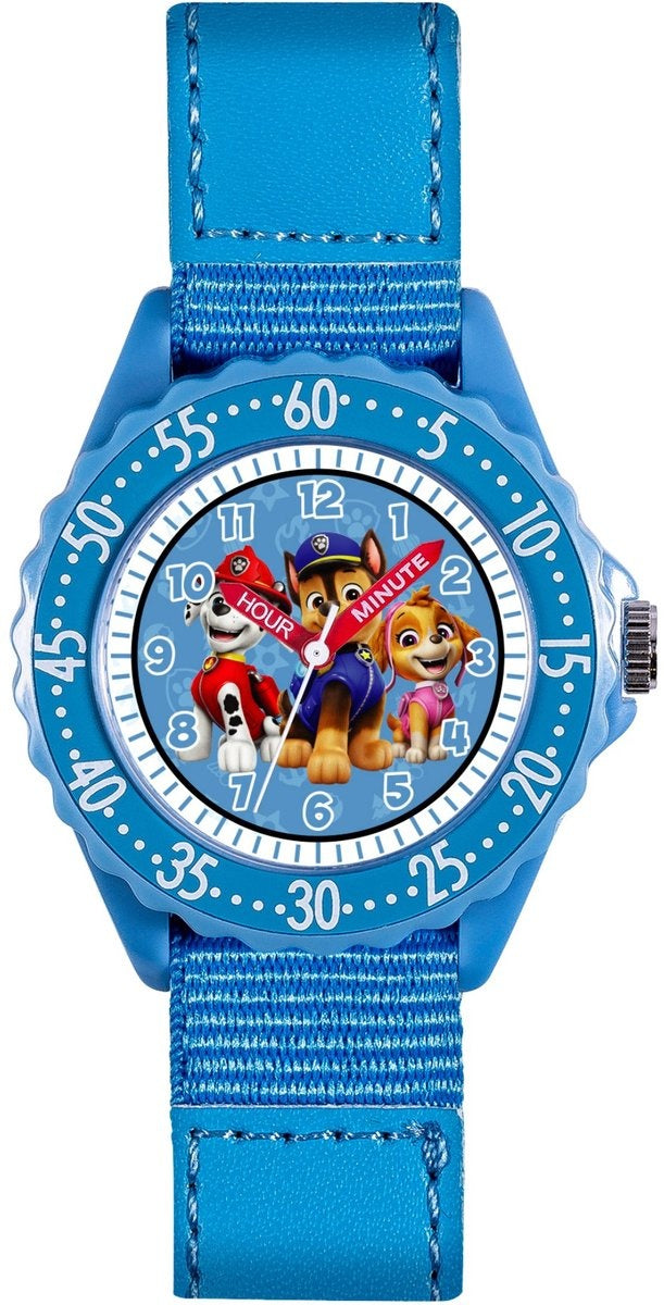 Paw patrol tijd-leraar horloge met stoffen band