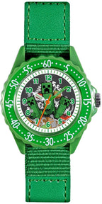 Minecraft tijd-leraar horloge met stoffen band