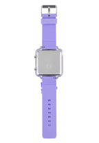 Stitch leren horloge met paarse band