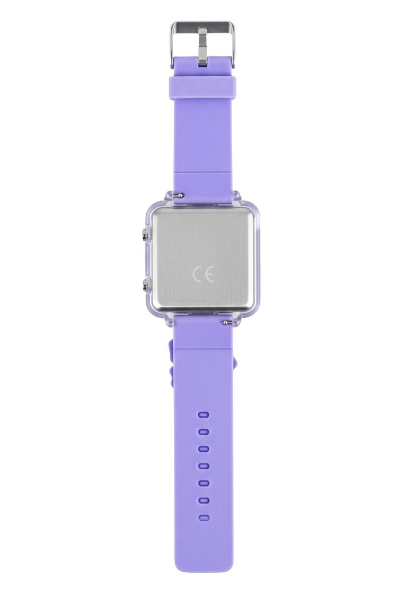 Stitch leren horloge met paarse band