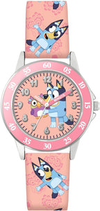 Bluey leren horloge met roze band