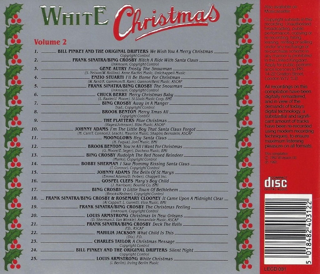 White christmas – volume 2, various – media condition: very good plus (vg+) – 1 x CD compilation, remastered