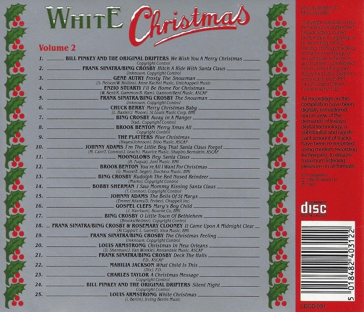 White christmas – volume 2, various – media condition: very good plus (vg+) – 1 x CD compilation, remastered
