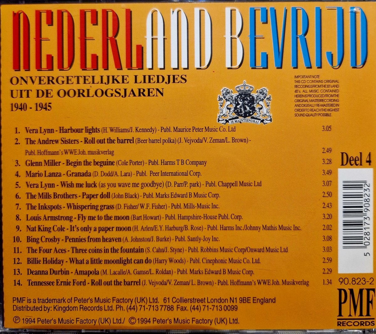 Nederland bevrijd, deel 4 – CD