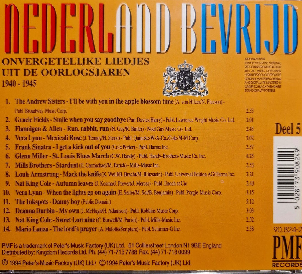 Nederland bevrijd, deel 5 – CD