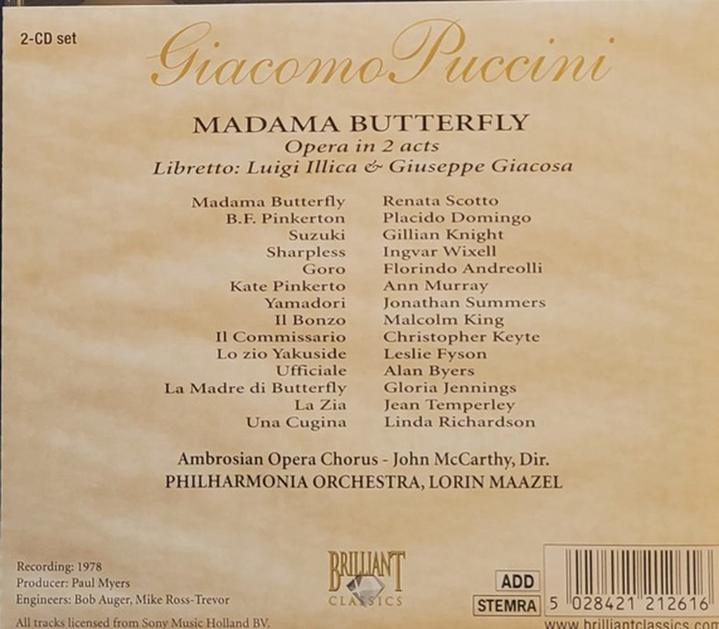 Puccini: madama butterfly – CD