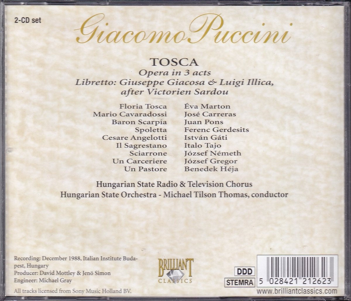 Puccini: tosca – CD