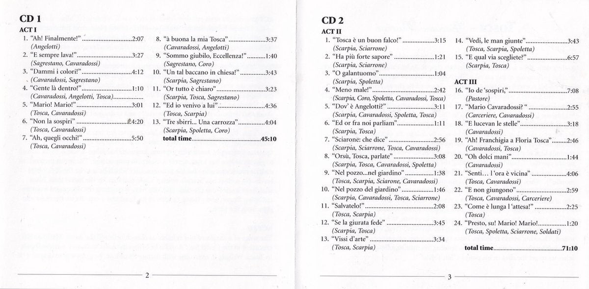 Puccini: tosca – CD