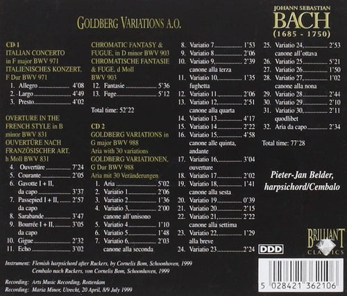 Bach: goldberg variations and others CD