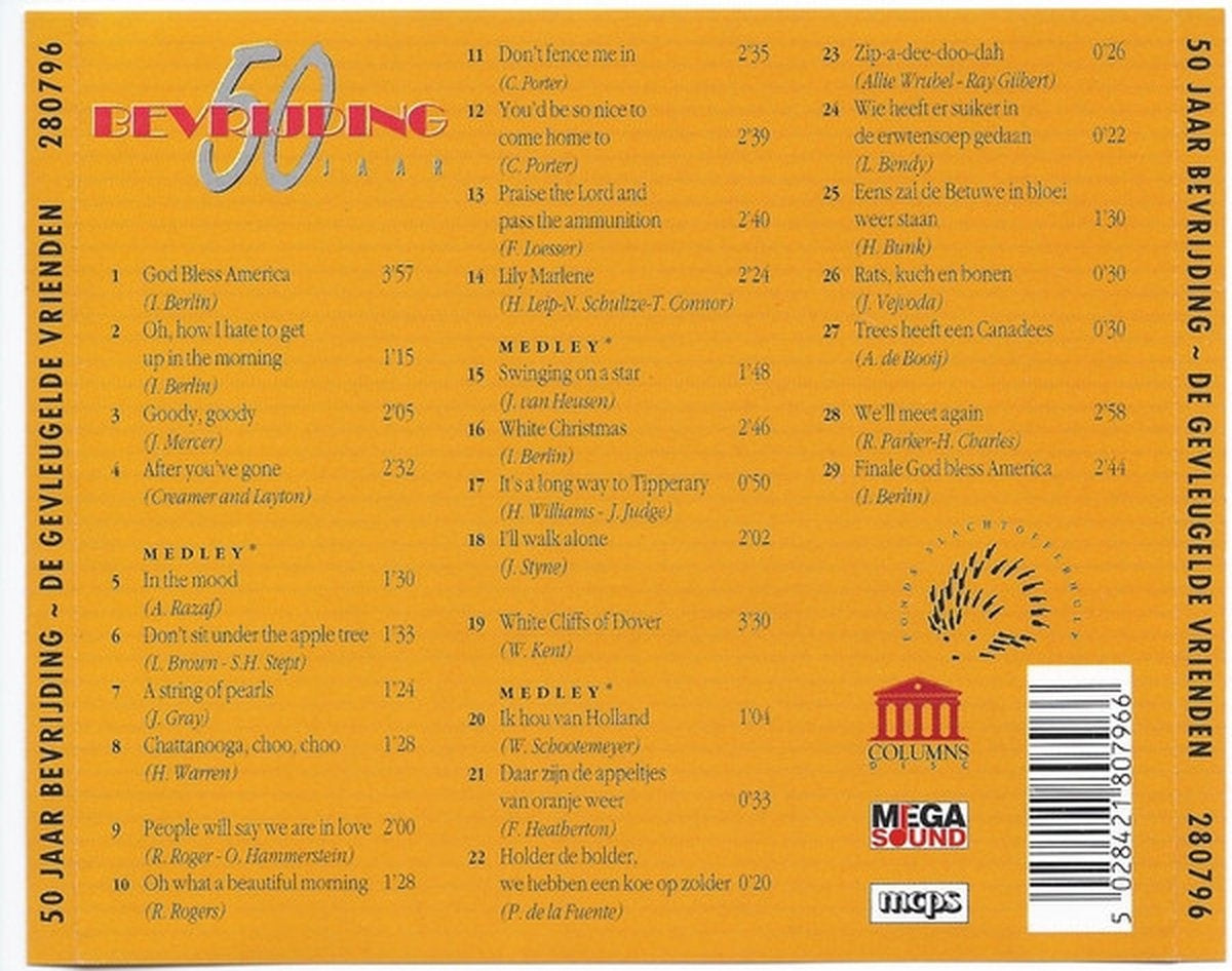 De gevleugelde vrienden : 50 jaar bevrijding – CD