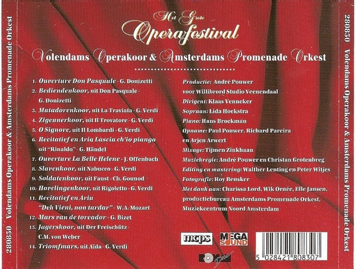 Grote operafestival – volendamse operakoor – CD