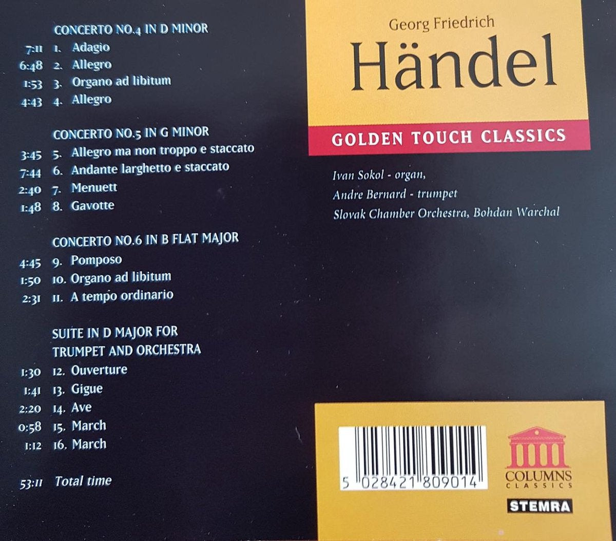 Georg friedrich hõndel op.7 – CD