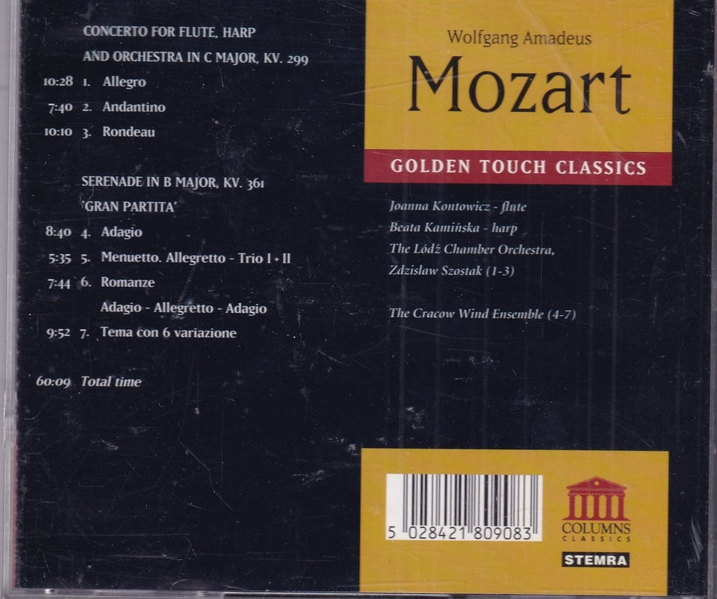 Golden touch classics, wolfgang amadeus mozart – the lodz chamber orchestra o.l.v. zdzislaw szostak, joanna kontowicz, beata kaminska, the cracow wind ensemble – CD