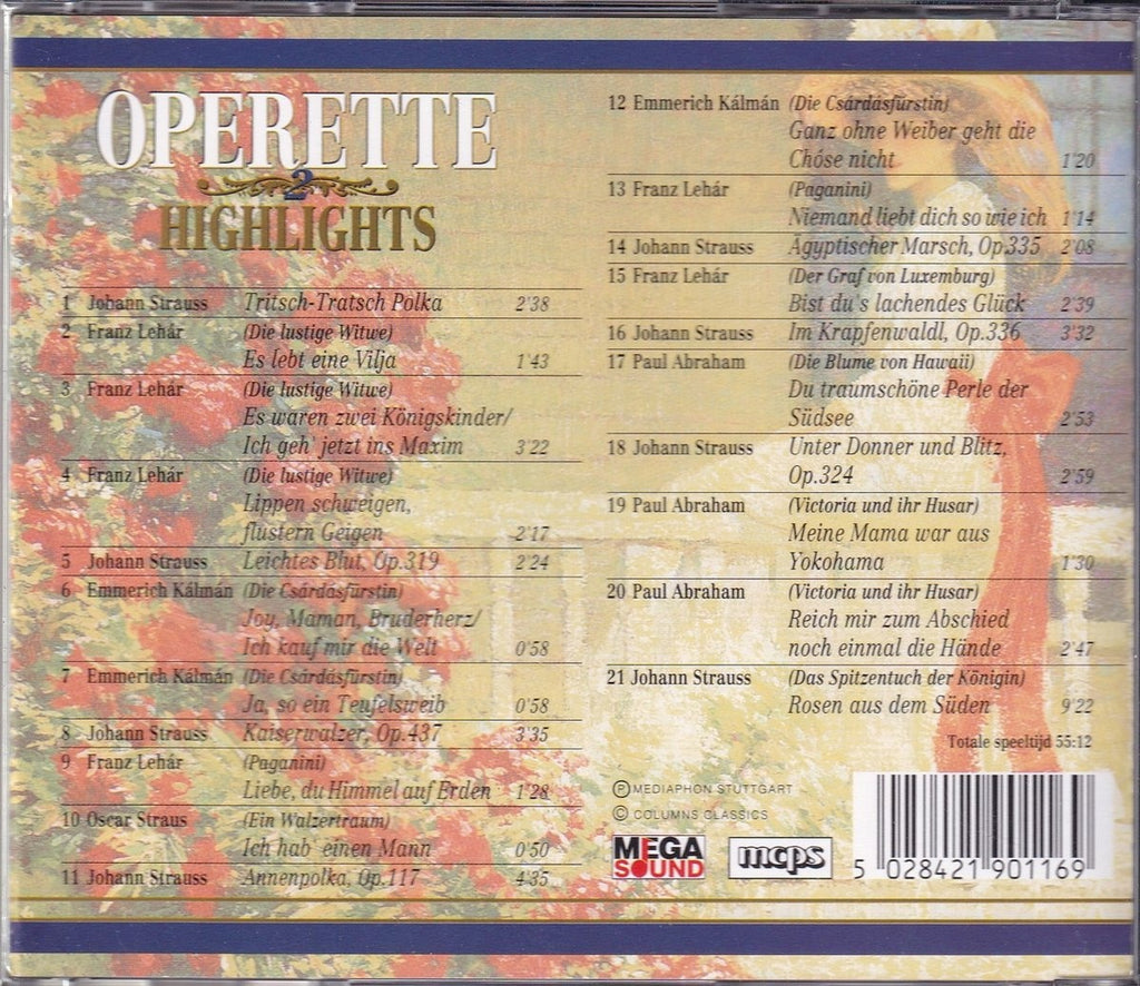 Operette highlights 2 – CD