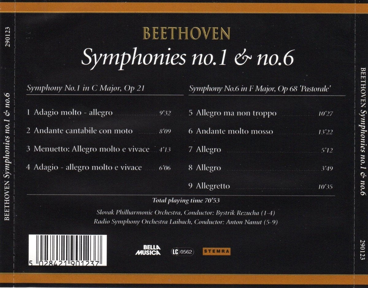 Beethoven symphonies no.1 & no.6 – CD