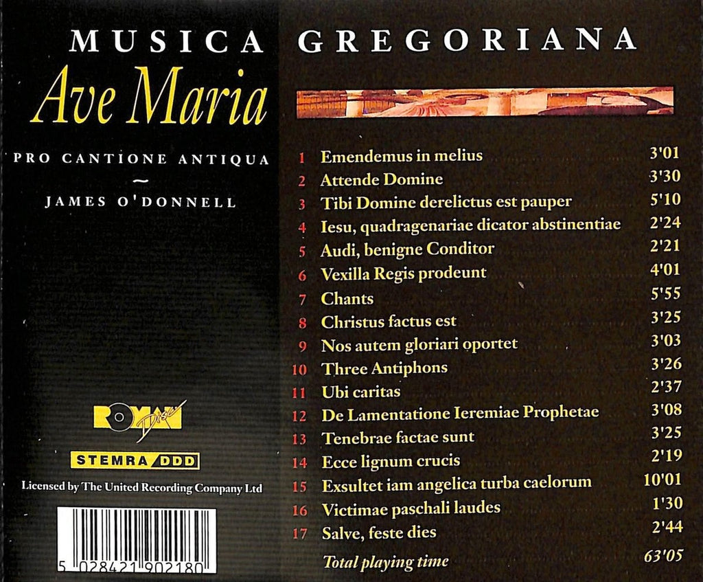 Musica gregiana – ave maria – CD
