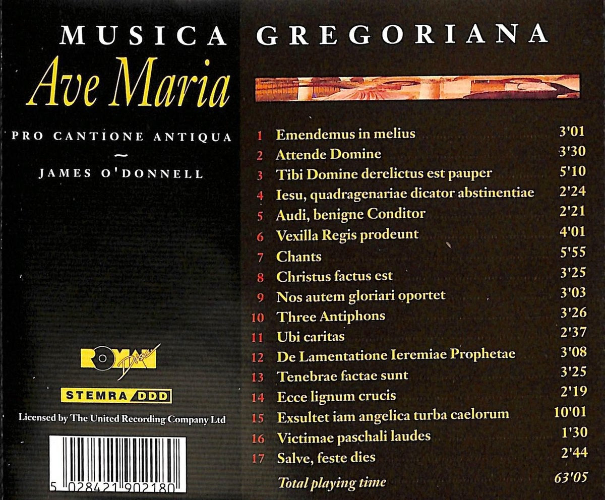 Musica gregiana – ave maria – CD