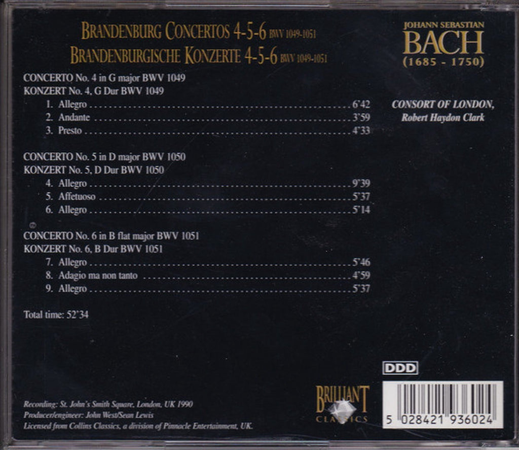 Brandenburg concertos 4-5-6 – CD