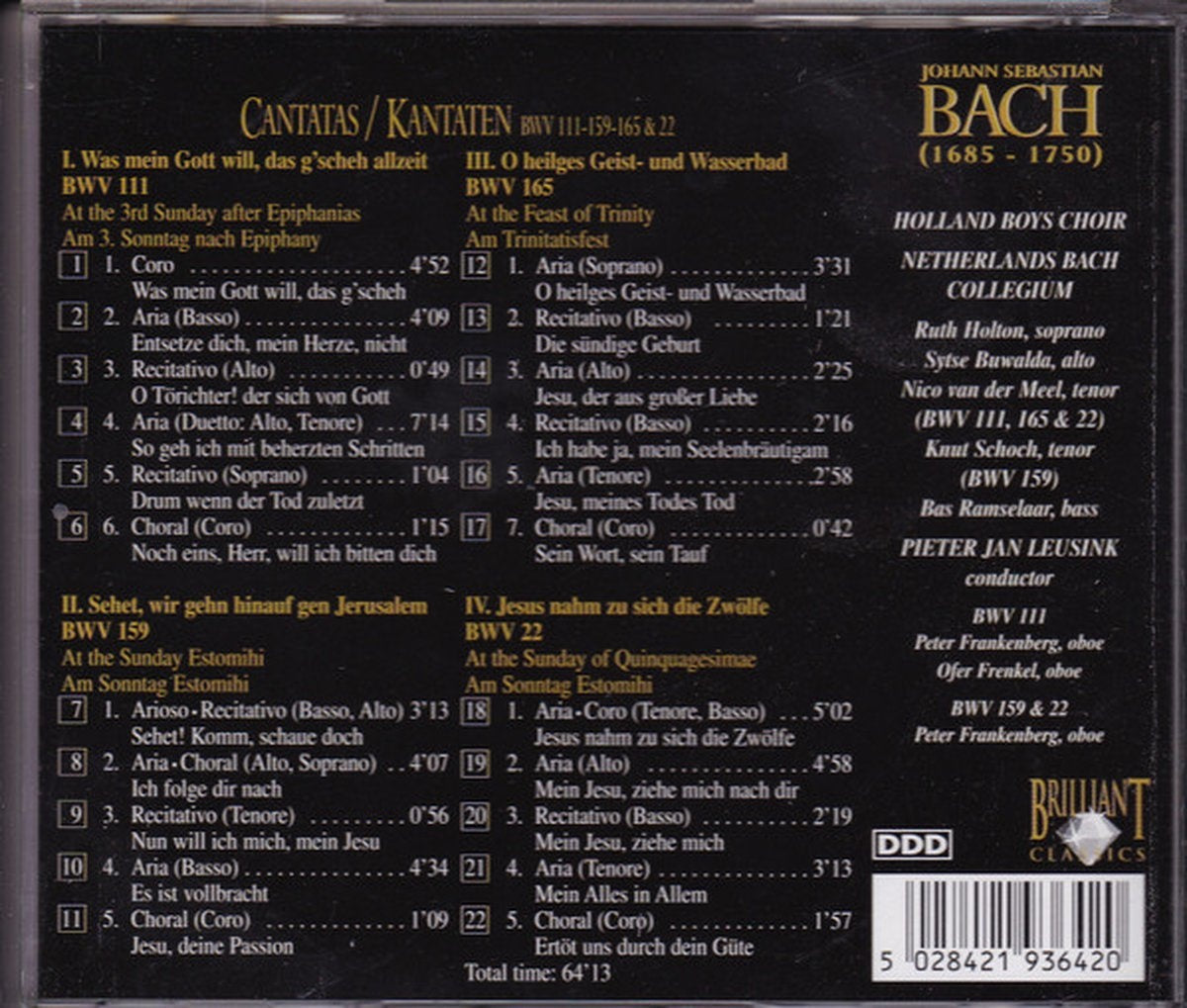 Cantatas – kantaten – CD