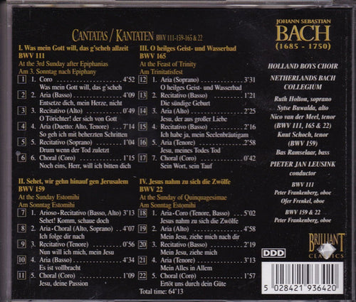 Cantatas – kantaten – CD