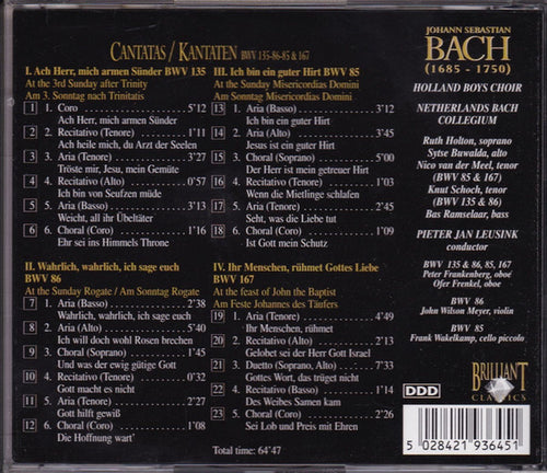Bach edition – cantatas – kantaten – CD