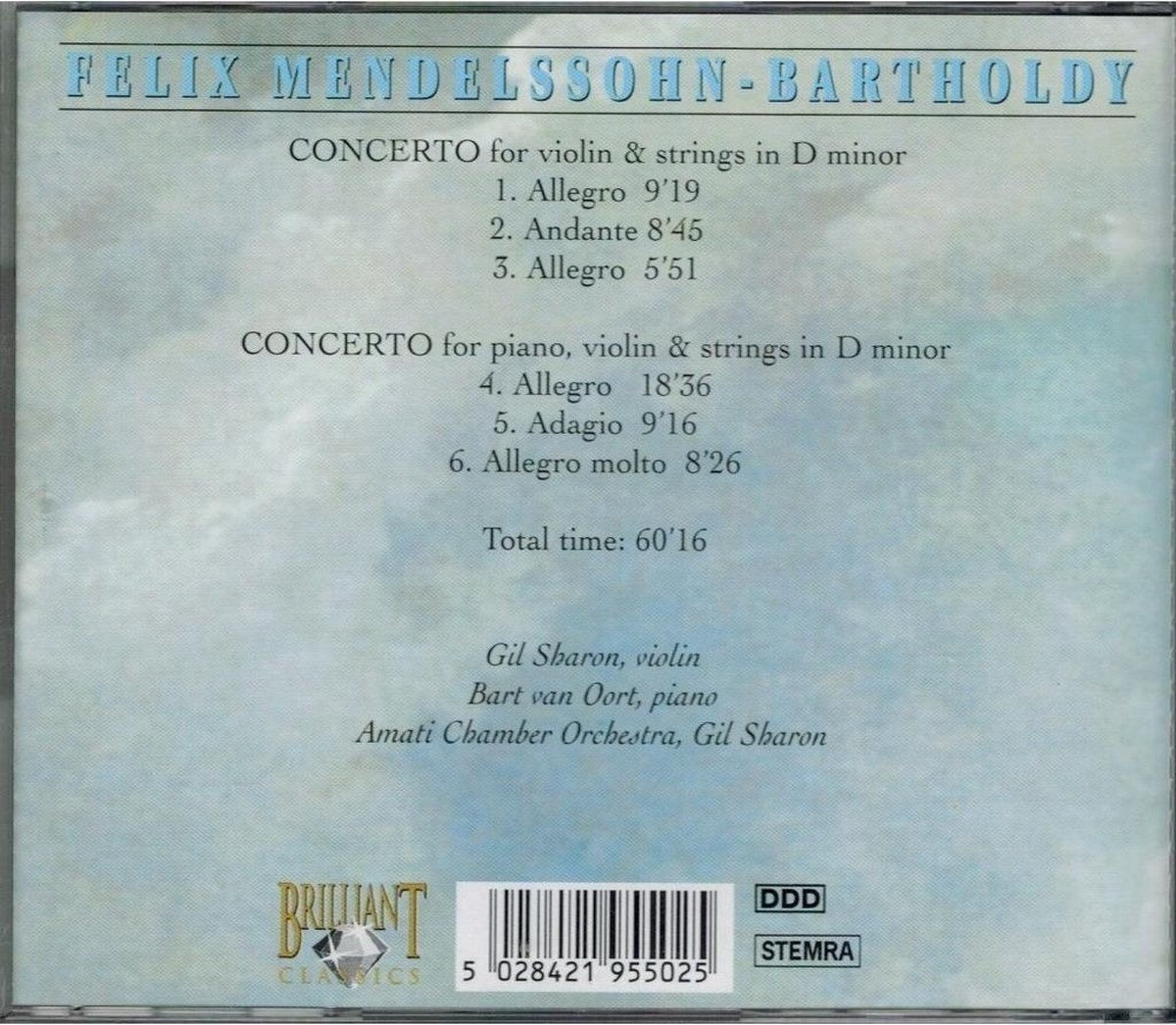 Mendelssohn bartholdy concerto – CD