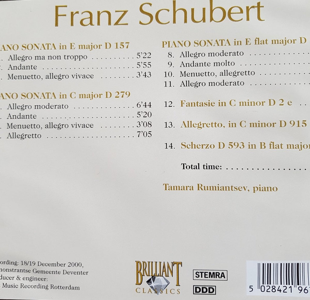 Franz schubert – tamara rumiantskey – CD